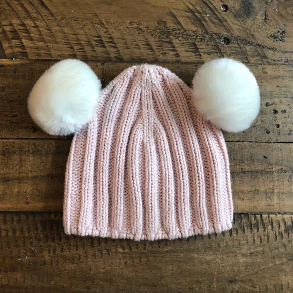 Baby Gap Pink Pom Pom Hat (6-12 months)